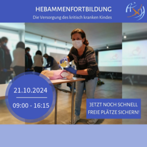21.10.2024 Hebammenfortbildung Die versorgung des kritisch kranken Kindes von 09:00 bis 17:15 Uhr in Frankfurt